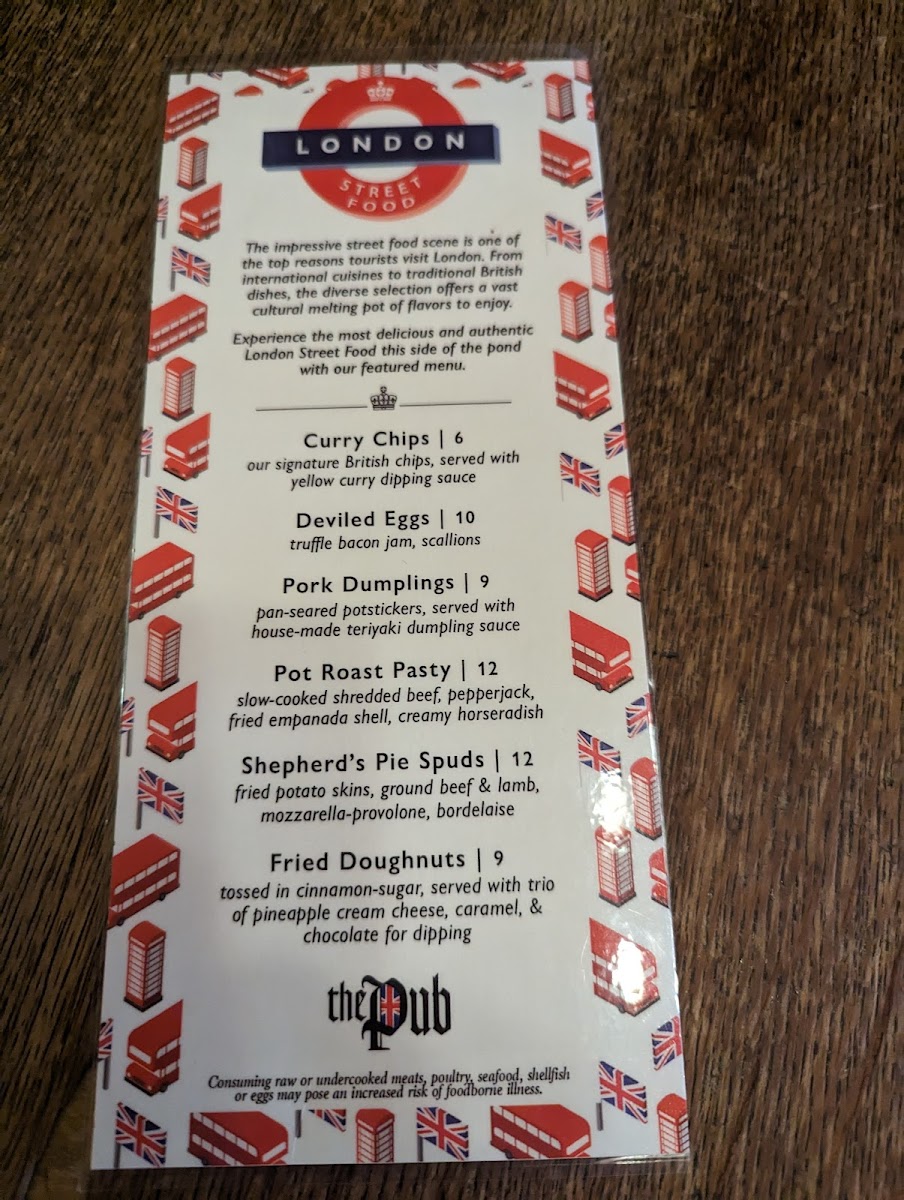 Menu The Pub - Rookwood-10