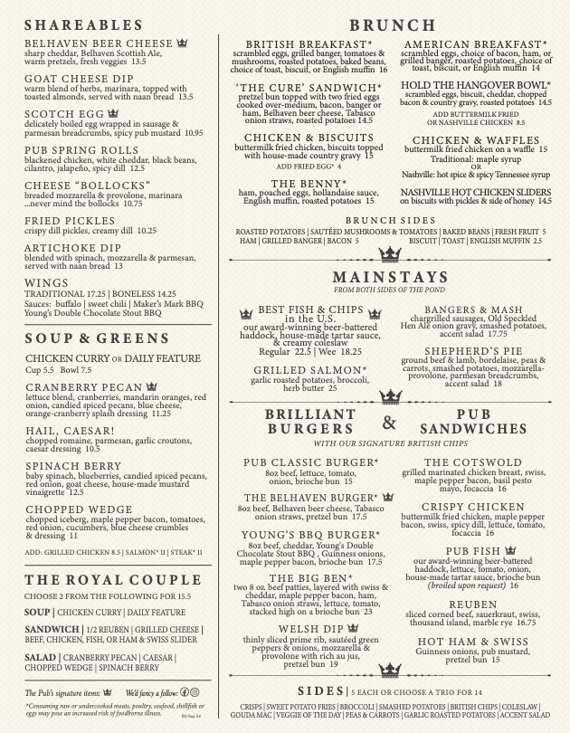 Menu The Pub - Rookwood-2