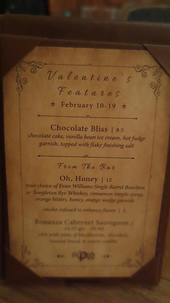 Menu The Pub - Rookwood-7